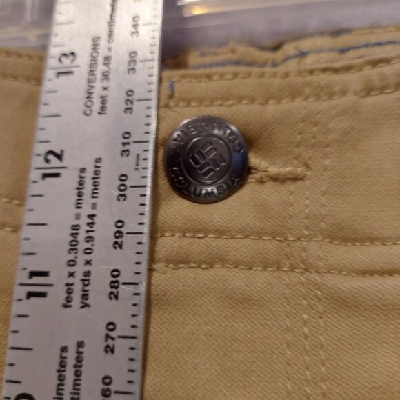 NWT Columbia pants Mens 44x32 Tan back zip pockets Slim stretch business casual - Picture 4 of 15